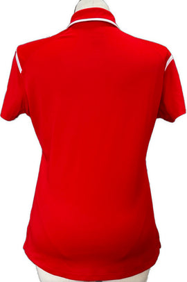 Nike Women's Red Short Sleeve Polo w/White Trim Size XL - 0