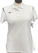 Nike Women's White Short Sleeve Polo w/Black Trim Size XL-1