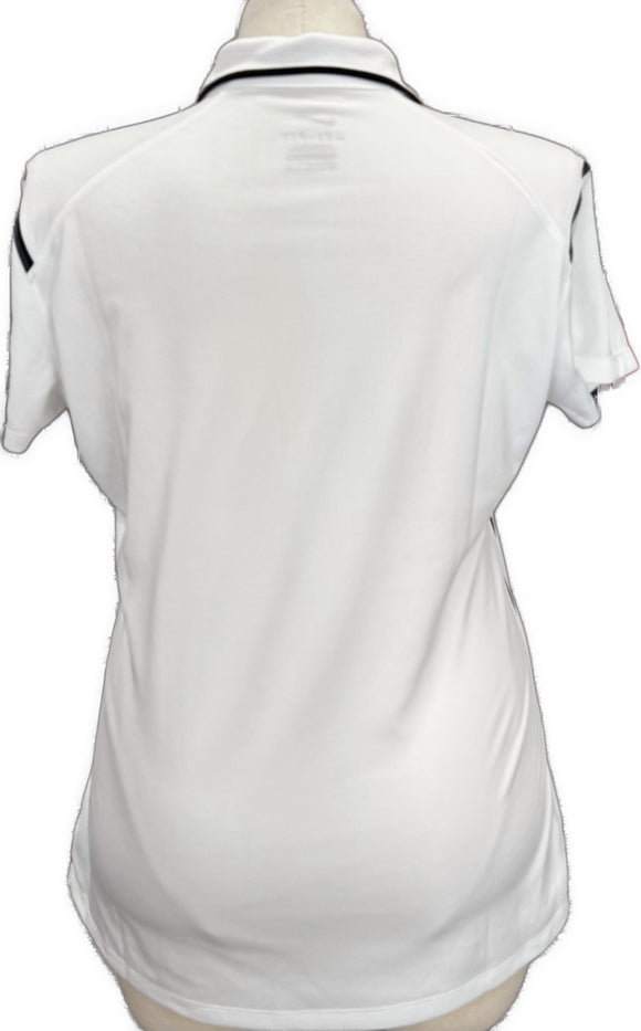 Nike Women's White Short Sleeve Polo w/Black Trim Size XL
