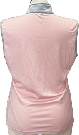 Monterey Club Pink & Gray Women's Sleeveless Golf Top Size XL - 0