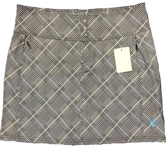 New Jofit 13” Black & White Plaid Skort w/Blue & Green Size 2 MSP$88