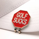New Mulligan Hooligan Golf Sucks Ball Marker & Hat Clip-2