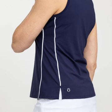 New Kinona Navy Keep it Covered Sleeveless Golf Top Size XS MSP$103 - 0