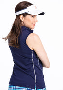 New Kinona Navy Keep it Covered Sleeveless Golf Top Size XS MSP$103-3