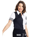 New Kinona Striped It Black Short Sleeve Golf Top Size M MSP$115-1