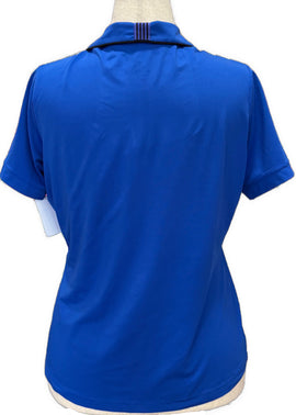 GGBlue Women's Tanzanite Blue Short Sleeve Polo Size L MSP$88 - 0