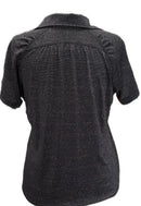 GGBlue Women's Black & Silver Metallic Golf Polo Size L MSP$88-2