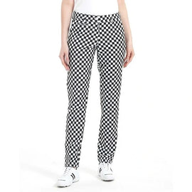 New LeSmart Blacxk Check Women's Golf Trousers Size 8 MSP$99