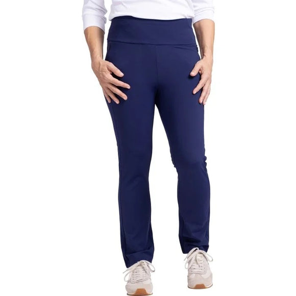 New Kinona Women's Navy Smooth Your Waist Golf Crop Pant MSP$99