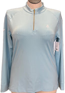 Levelwear Women's Light Blue 1/4 Zip Golf Pullover w/Logo Size L MSP$90-1