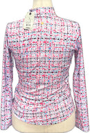 New EP NY Women's Long Sleeve Abstract 1/4 Zip Golf Top Size S MSP$95-2