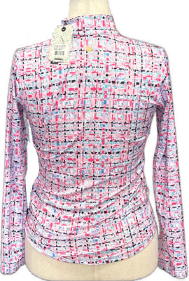 New EP NY Women's Long Sleeve Abstract 1/4 Zip Golf Top Size S MSP$95 - 0