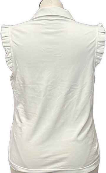 Lilly Pulitzer Luxletic Off White Ruffled Tank Top Size XL - 0