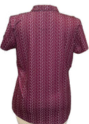 Pebble Beach Burgundy & White Short Sleeve Women's Golf Polo Size XL-2