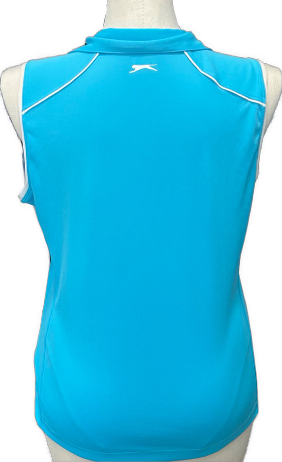 Slazenger Women’s 1/4 Zip Sleeveless Polo w/White Trim Size XL