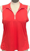 Slazenger Women’s 1/4 Zip Sleeveless Polo w/White Trim Size XL-5