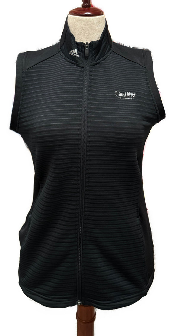 Adidas Women's Black Textured Golf Vest w/ Logo MSP$80