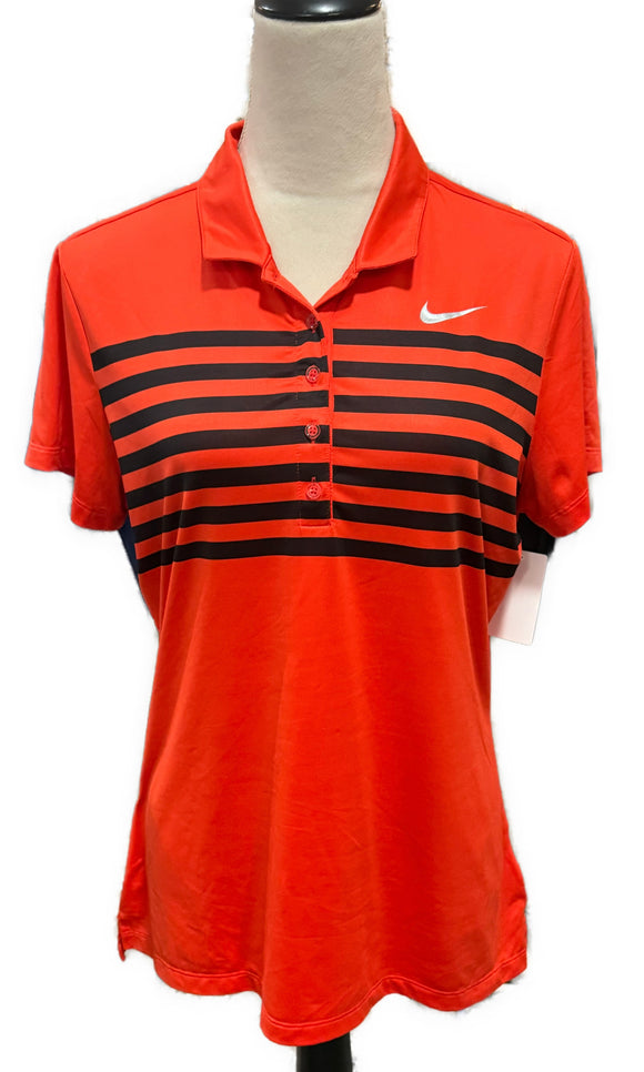 Nike Golf Women's Striped Golf Polo Size L