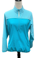 Adidas Women's Teal Quarter Zip WIndbreaker Size M-1