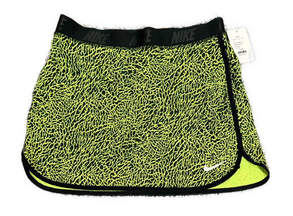 Nike Golf Black & Neon Yellow Print Skort Size S