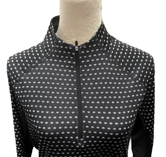 Adidas Women's Black & White Print Golf Pullover Size L