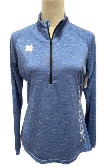 Buy blue Black Clover Women's Heather Zip Pullover Size M MSP$85