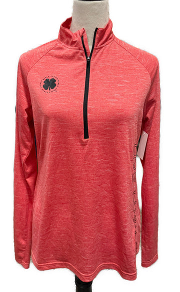 Buy red Black Clover Women's Heather Zip Pullover Size M MSP$85
