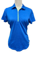 Jofit Women's Royal & Lime Short Sleeve Golf Polo Size M-1