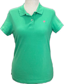 New Lilly Pulitzer Green Shrunken Pique Polo Size L MSP$128