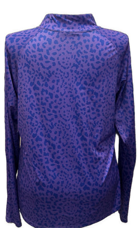 Lady Hagen Purple Animal Print Golf Pullover Size XXL - 0