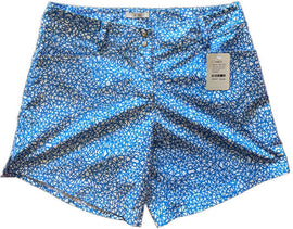 Adidas Blue & White Geometric Patterned Shorts Size 8