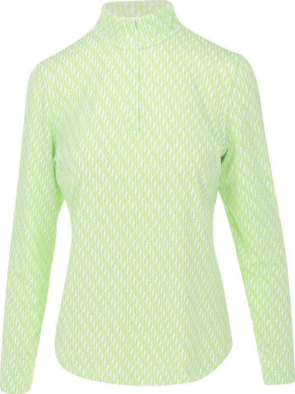 New Under Armour Women's Lime Print Playoff Golf Pullover MSP$85