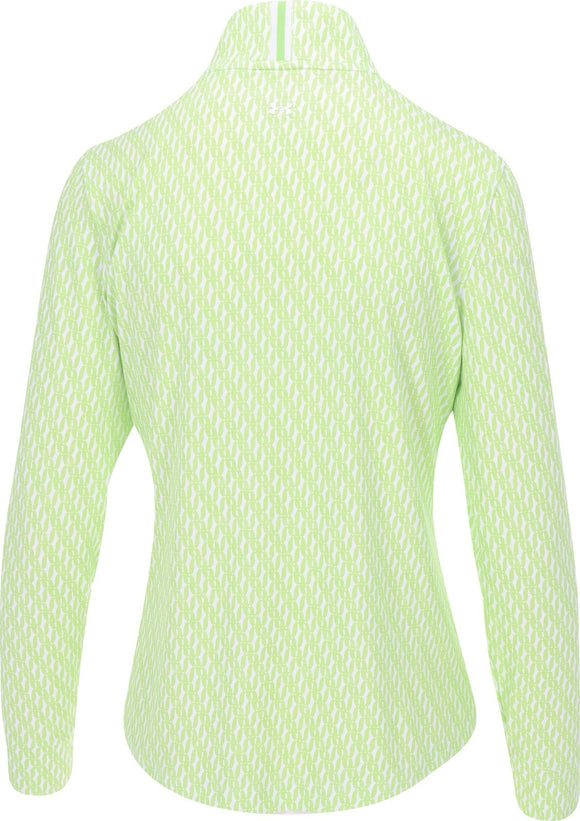 New Under Armour Women's Lime Print Playoff Golf Pullover MSP$85