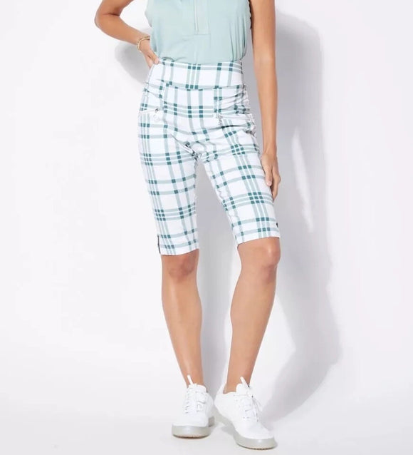 New GGBlue Fab Fit Golf Short III Matcha Plaid MSP$98