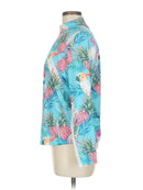 Tail Women's Long Sleeve Blue Parrot Golf Sun Shirt Size M MSP$98-3