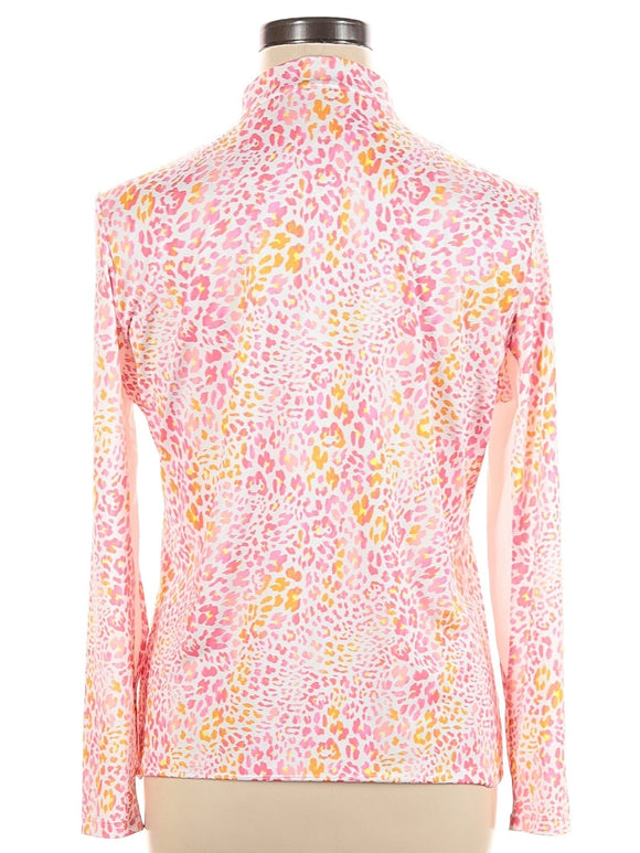 Tail Women's Pink & White Animal Print Sun Shirt Size XL MSP$100