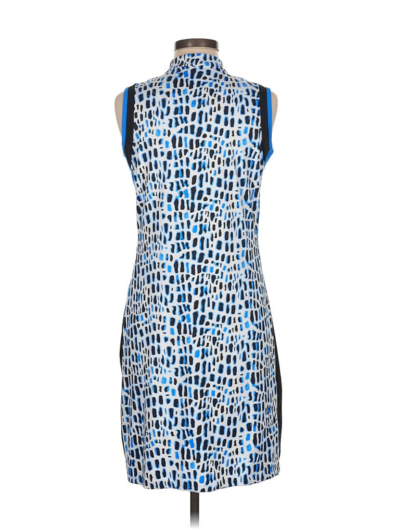 Tail Blue, White & Black Print Sleeveless Golf Dress M MSP$100