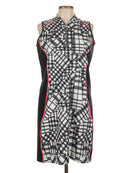 Tail Black & White Patchwork Print Sleeveless Golf Dress Size L MSP$100-1