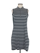 Tail Activewear Black & White Striped Sleeveless Golf Dress Size M-1