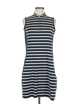 Tail Activewear Black & White Striped Sleeveless Golf Dress Size M