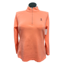 Zero Restriction 1/4 Zip Coral Pullover with Logo Size XL MSP $168-1