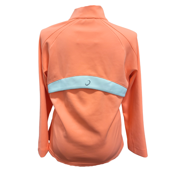 Zero Restriction 1/4 Zip Coral Pullover with Logo Size XL MSP $168