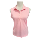 Sport Haley Women's Pink Sleeveless Golf Polo Size S-1