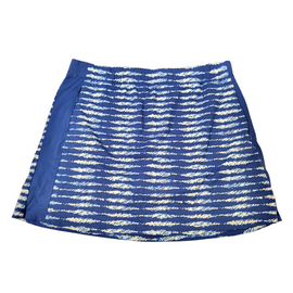 J.McLaughlin Royal & White Print Golf & Pickleball Skort Size L MSP$168