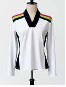 New Kinona The A-Team Longsleeve Golf Top - White MSP$135-1