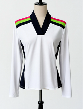 New Kinona The A-Team Longsleeve Golf Top - White MSP$135