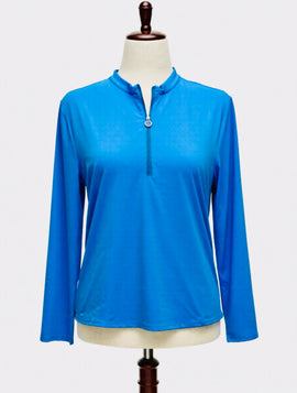 New Kinona Blue Backswing Beauty Longsleeve Golf Top Size L MSP$134