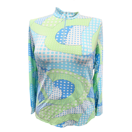 Ibkul Multicolored Dot Print Longsleeve Sun Shirt Size XL