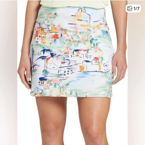 Walter Hagen Women's Sicily Scape Print Golf Skort Size L