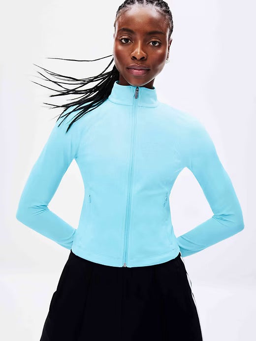 New Athleta Aqua Salutation Crop Jacket MSP$119